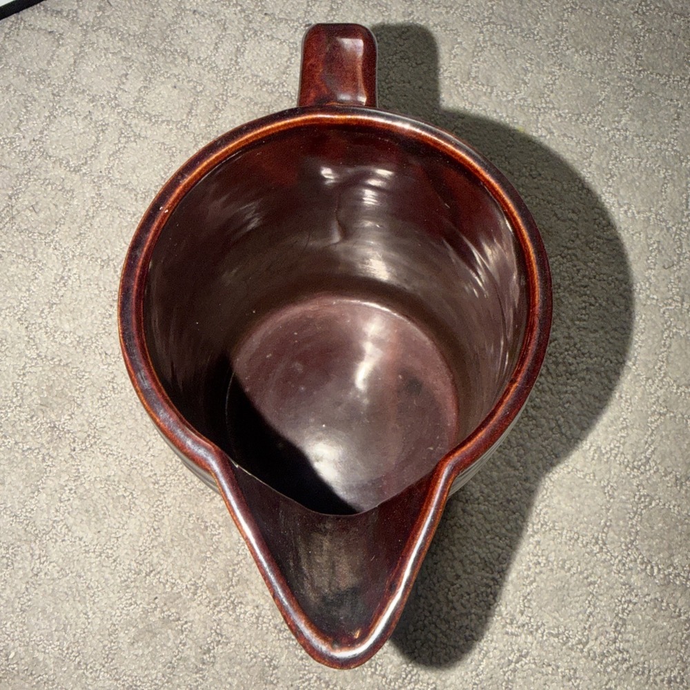 Marcrest Daisy Dot Pitcher Stoneware Oven Proof Brown 8" Tall Vintage - Picture 5 of 6